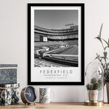 Fedexfield Washington Football Team Football Lovers Black And White Art Framed Art Prints Wall Art Decor, Framed Picture