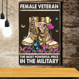 Female Veteran Matte Canvas The Most Powerful Piece In The Military Vintage Canvas Prints Wall Art - Painting Canvas, Wall Decor, For Sale