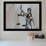 Femida Gift for Lawyer Office Decor Framed Art Prints Wall Art Decor,Black Frame, Ready to hang