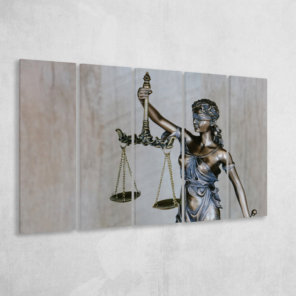 Femida Gift for Lawyer Office Decor 5 Panels B,Large Canvas,Canvas Prints Wall Art Home Decor