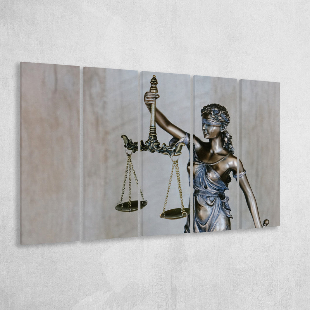 Femida Gift for Lawyer Office Decor 5 Panels B,Large Canvas,Canvas Prints Wall Art Home Decor