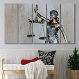 Femida Gift for Lawyer Office Decor 5 Panels B,Large Canvas,Canvas Prints Wall Art Home Decor