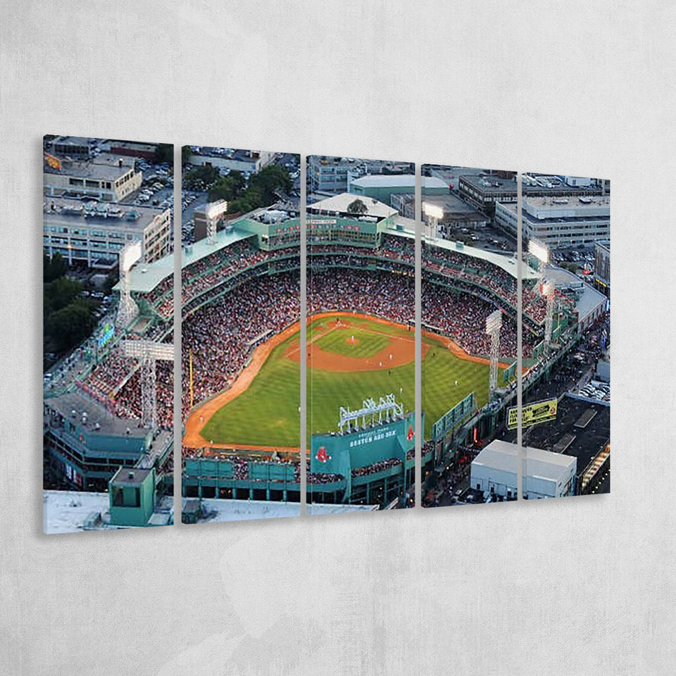 Fenway Park Aerial View, Stadium Canvas, Sport Art, Gift for him, Multi Panels B, Canvas Prints Wall Art Decor