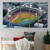 Fenway Park Aerial View, Stadium Canvas, Sport Art, Gift for him, Multi Panels B, Canvas Prints Wall Art Decor