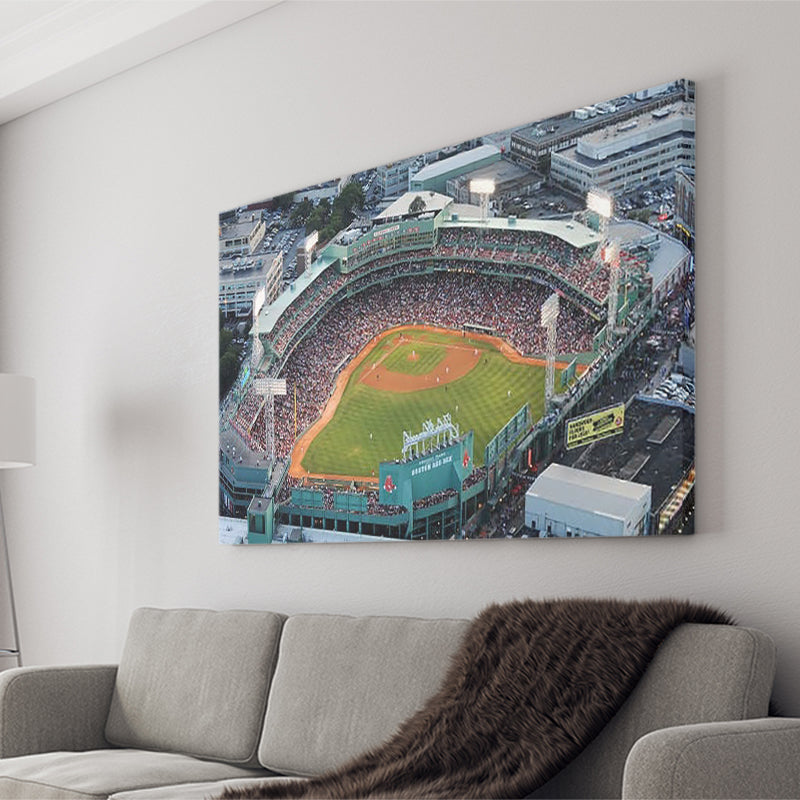 Fenway Park Aerial View, Stadium Canvas, Sport Art, Gift for him, Fan Gift, Canvas Prints Wall Art Decor