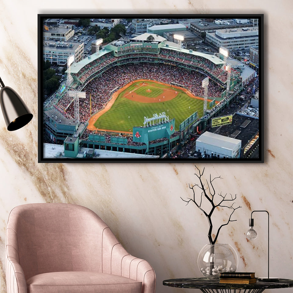 Fenway Park Aerial View, Stadium Canvas, Sport Art, Gift for him, Framed Canvas Prints Wall Art Decor, Framed Picture