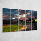 Fenway Park Boston Massachusetts, Stadium Canvas, Sport Art, Gift for him, Multi Panels B, Canvas Prints Wall Art Decor