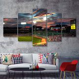 Fenway Park Boston Massachusetts  5 Pieces Canvas Prints Wall Art - Painting Canvas, Multi Panels, 5 Panel, Wall Decor