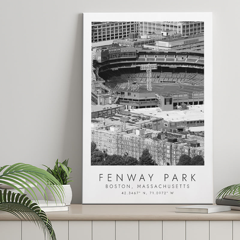 Fenway Park Boston Red Sox Baseball Lovers Black And White Art Canvas Prints Wall Art Home Decor