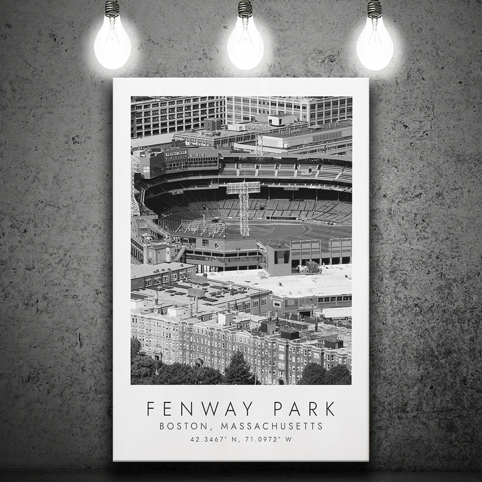 Fenway Park Boston Red Sox Baseball Lovers Black And White Art Canvas Prints Wall Art Home Decor