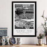 Fenway Park Boston Red Sox Baseball Lovers Black And White Art Framed Art Prints Wall Art Decor, Framed Picture