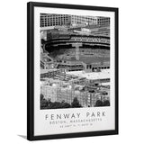 Fenway Park Boston Red Sox Baseball Lovers Black And White Art Framed Art Prints Wall Art Decor, Framed Picture