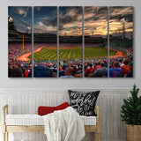 Fenway Park Stadium Canvas Prints Baseball Stadium,Multi Panels B,Sport Stadium Art Prints, Fan Gift