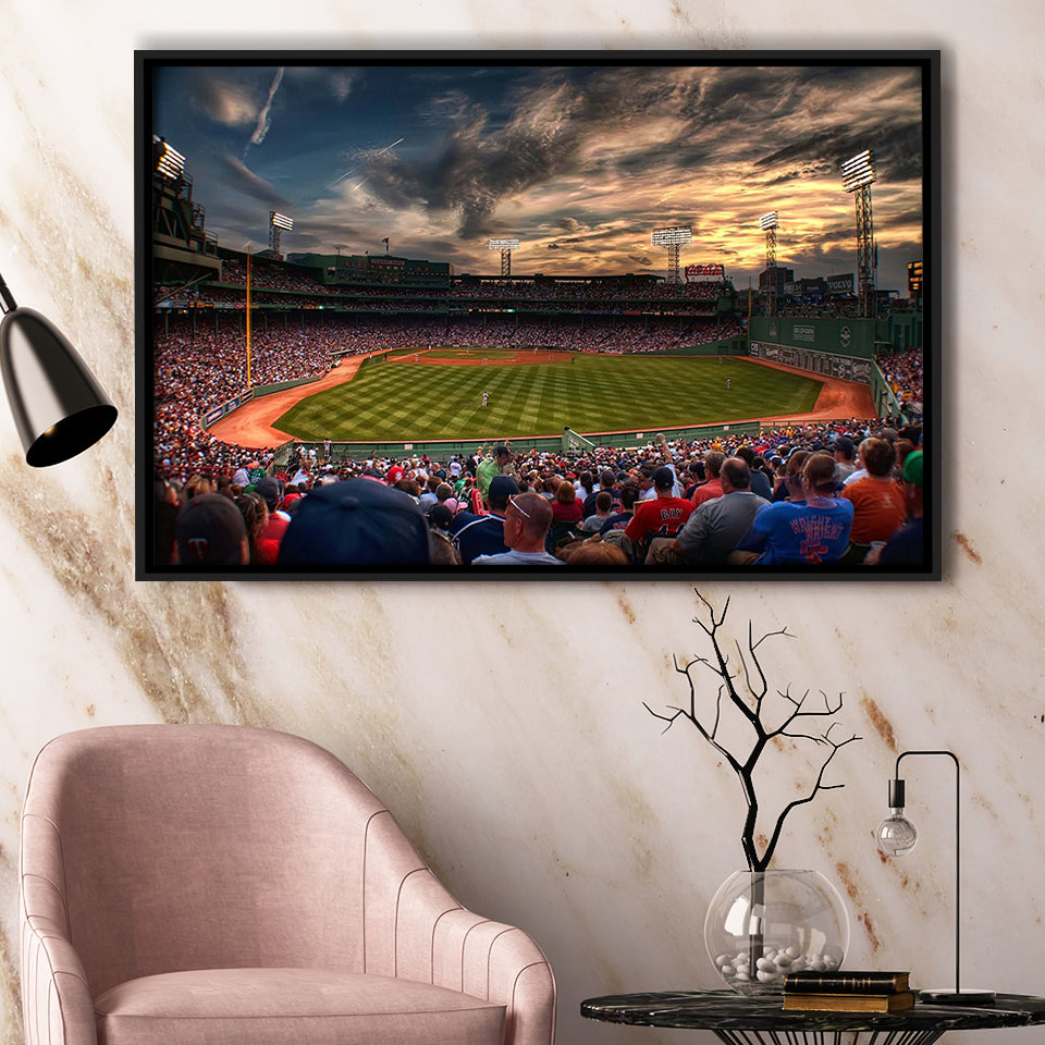 Fenway Park Stadium Framed Canvas Prints Baseball Stadium,Sport Stadium Art Prints, Fan Gift