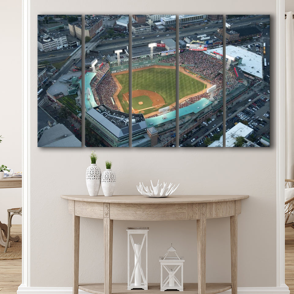 Fenway Park Top View, Stadium Canvas, Sport Art, Gift for him, Multi Panels B, Canvas Prints Wall Art Decor