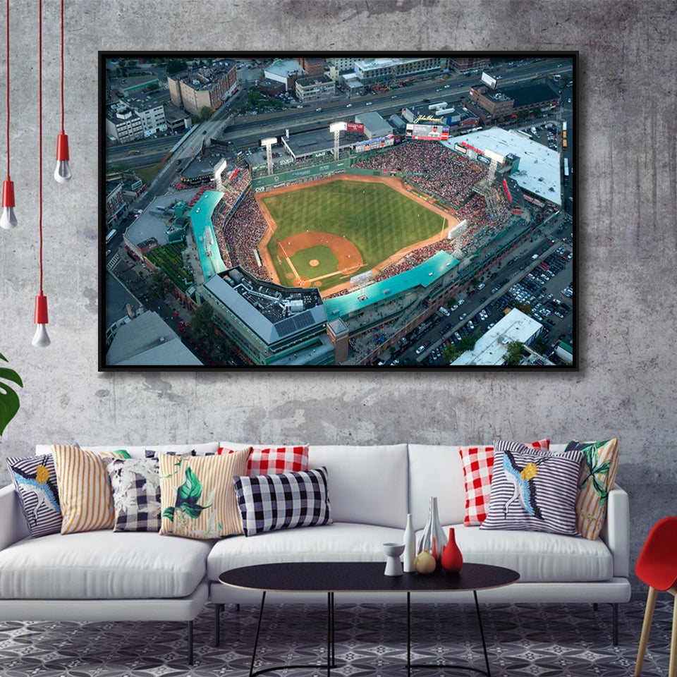 Fenway Park Top View, Stadium Canvas, Sport Art, Gift for him, Framed Canvas Prints Wall Art Decor, Framed Picture