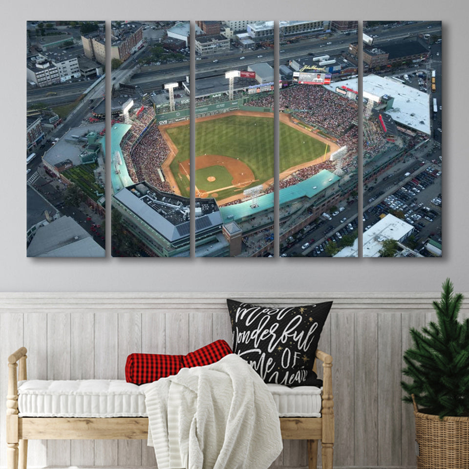 Fenway Park Top View, Stadium Canvas, Sport Art, Gift for him, Multi Panels B, Canvas Prints Wall Art Decor