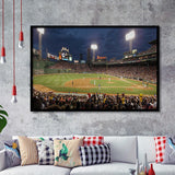 Fenway Park at Night, Stadium Canvas, Sport Art, Gift for him, Framed Art Prints Wall Art Decor, Framed Picture