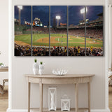 Fenway Park at Night, Stadium Canvas, Sport Art, Gift for him, Multi Panels B, Canvas Prints Wall Art Decor