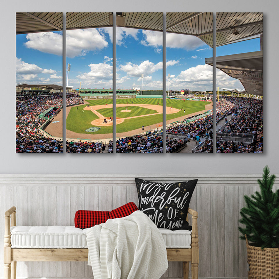 Fenway South Park in Fort Myers, Stadium Canvas, Sport Art, Gift for him, Multi Panels B, Canvas Prints Wall Art Decor