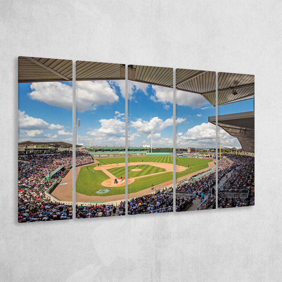 Fenway South Park in Fort Myers, Stadium Canvas, Sport Art, Gift for him, Multi Panels B, Canvas Prints Wall Art Decor