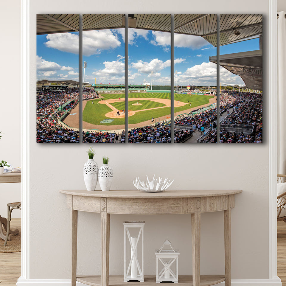 Fenway South Park in Fort Myers, Stadium Canvas, Sport Art, Gift for him, Multi Panels B, Canvas Prints Wall Art Decor