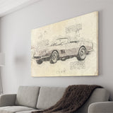 Fer 275GTB 4S NART Spider Da Vinci Style Canvas Prints - Painting Canvas, Wall Art,Old Car, Prints for Sale,Wal Decor, Home Decor