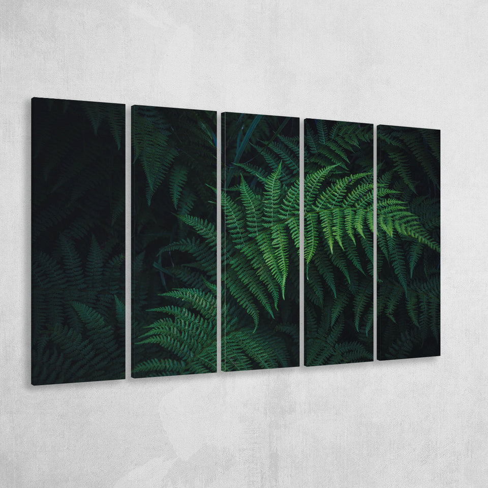 Fern 5 Piece B Canvas Prints Wall Art Decor, Multi Panels,Large Canvas, Home Decor
