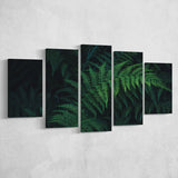 Fern 5 Pieces Canvas Prints Wall Art Decor - Painting Canvas, Mixed Canvas, Multi Panels