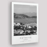 Fethiye Turkey Black And White Art Canvas Prints Wall Art Home Decor
