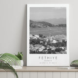 Fethiye Turkey Black And White Art Canvas Prints Wall Art Home Decor