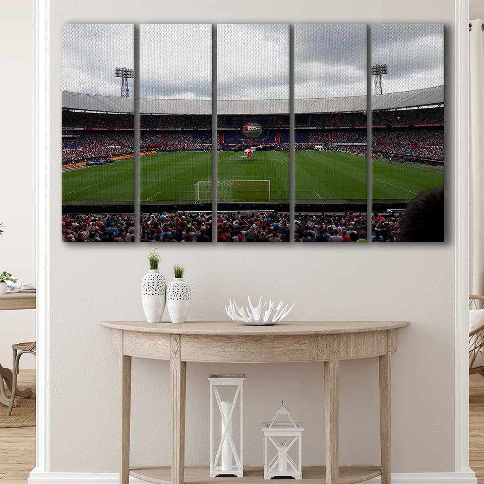 Feyenoord Stadion, Stadium Canvas, Sport Art, Gift for him, Multi Panels B, Canvas Prints Wall Art Decor