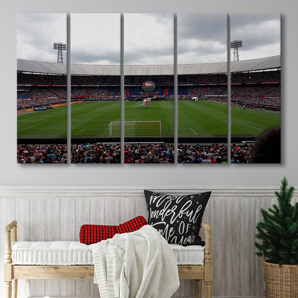 Feyenoord Stadion, Stadium Canvas, Sport Art, Gift for him, Multi Panels B, Canvas Prints Wall Art Decor