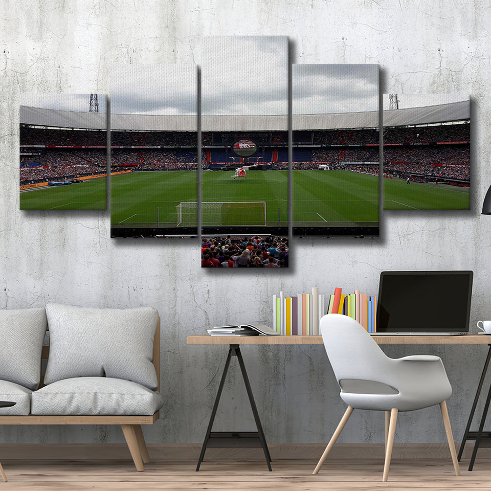 Feyenoord Stadion, Stadium Canvas, Sport Art, Large Canvas, Multi Panels, Canvas Prints Wall Art Decor