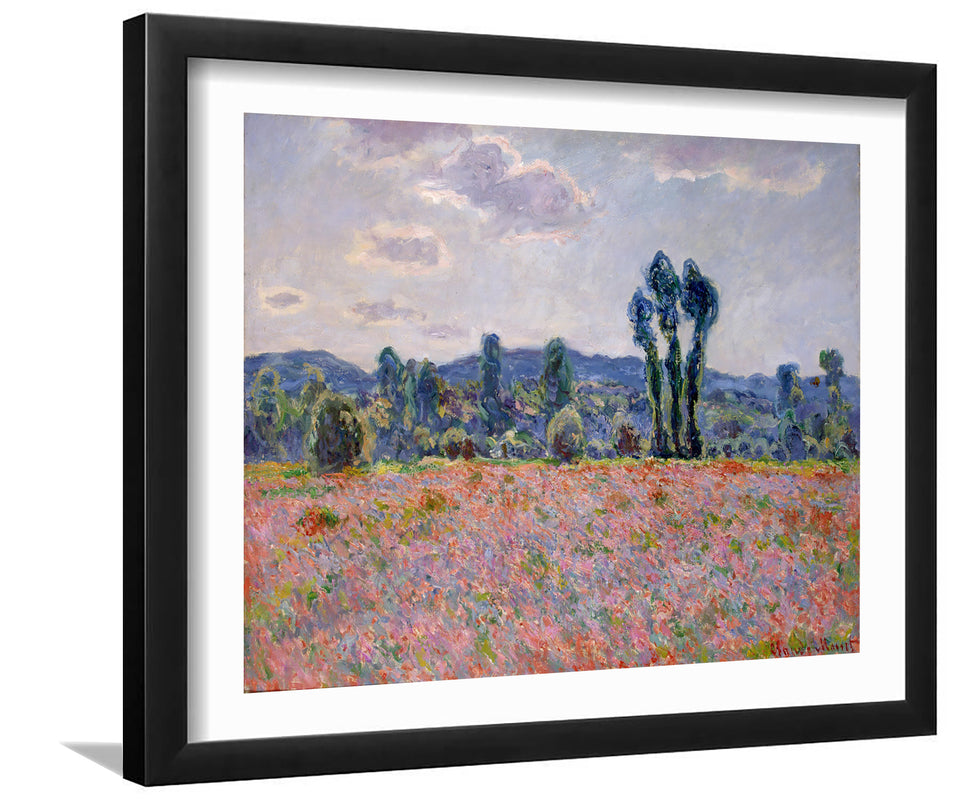 Field Of Poppies At Giverny By Claude Monet-Canvas art,Art Print,Frame art,Plexiglass cover