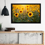 Field of Sunflowers Canvas Wall Art - Framed Art, Prints For Sale, Painting For Sale, Framed Canvas, Painting Canvas