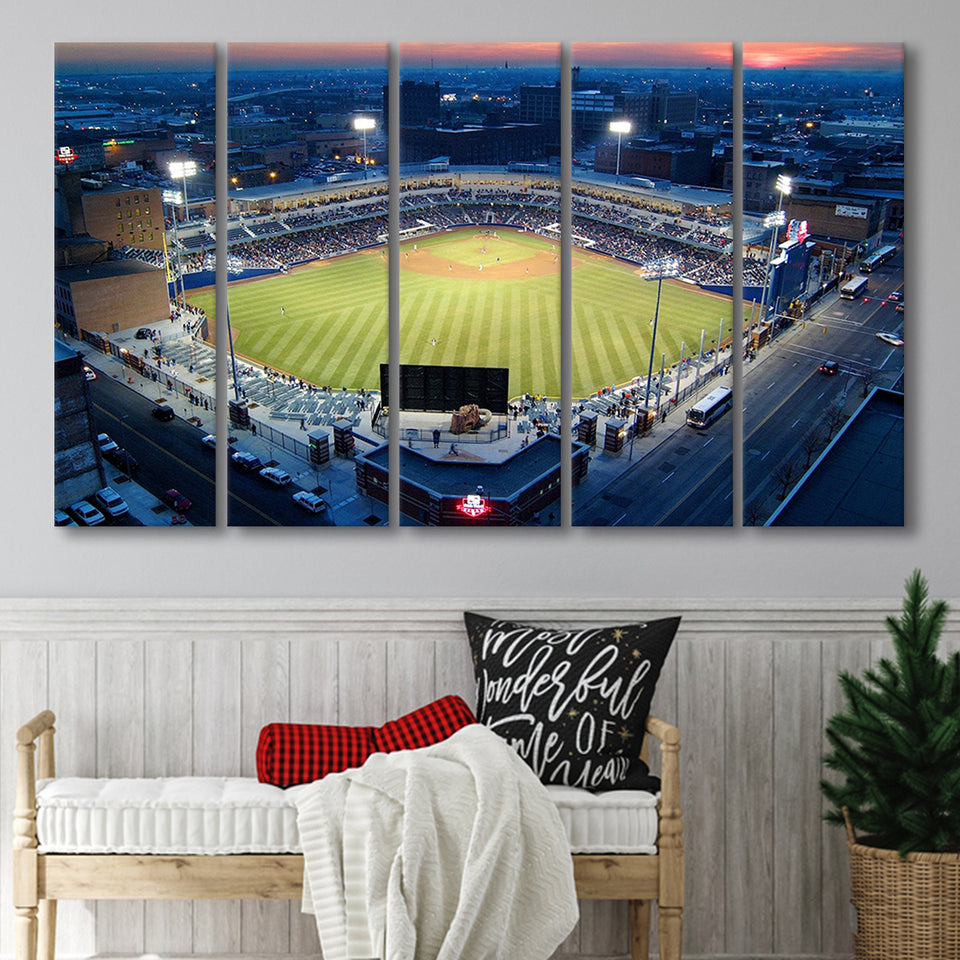 Fifth Third Field Aerial View, Stadium Canvas, Sport Art, Gift for him, Multi Panels B, Canvas Prints Wall Art Decor