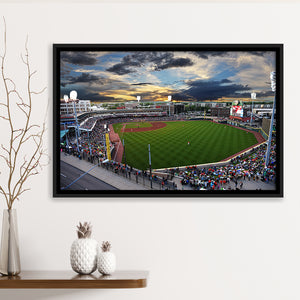 Fifth Third Field at Sunset, Stadium Canvas, Sport Art, Gift for him, Framed Canvas Prints Wall Art Decor, Framed Picture