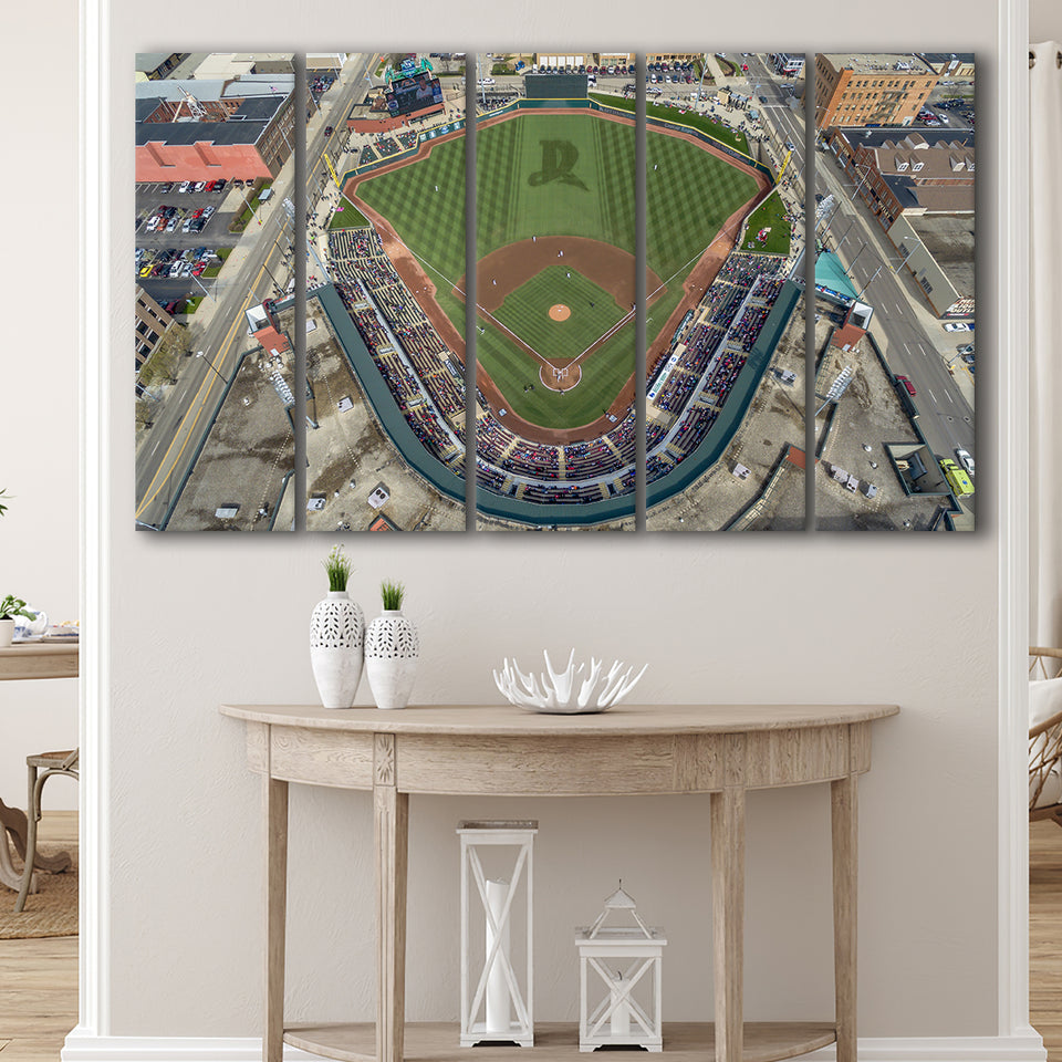 Fifth Third Field in Toledo Ohio, Stadium Canvas, Sport Art, Gift for him, Multi Panels B, Canvas Prints Wall Art Decor