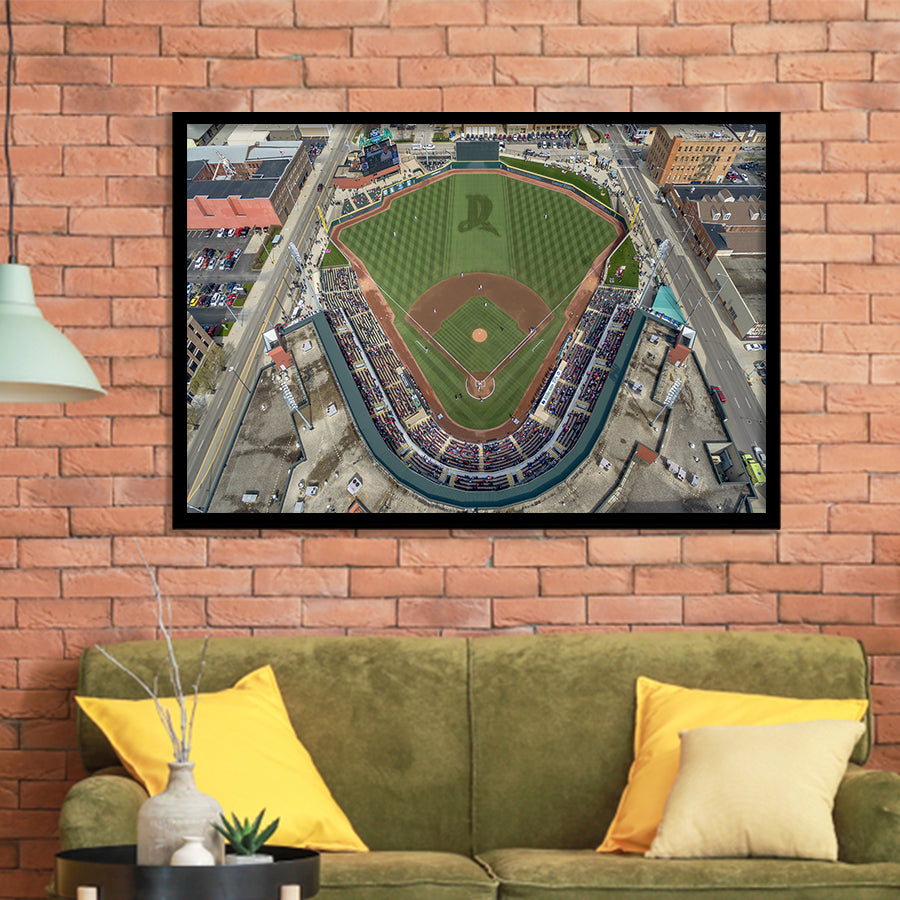 Fifth Third Field in Toledo Ohio, Stadium Canvas, Sport Art, Gift for him, Framed Art Prints Wall Art Decor, Framed Picture