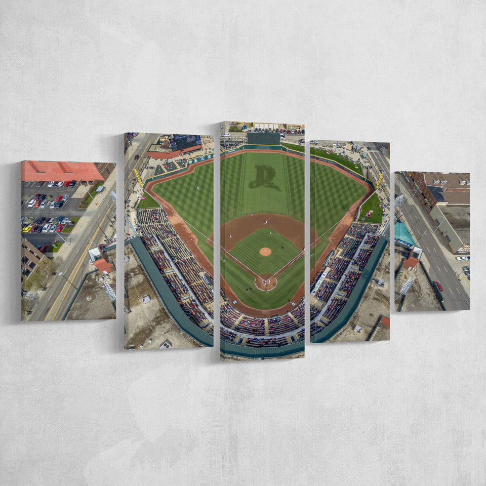 Fifth Third Field in Toledo Ohio, Stadium Canvas, Sport Art, Large Canvas, Multi Panels, Canvas Prints Wall Art Decor