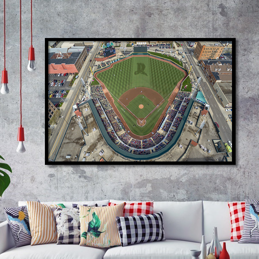 Fifth Third Field in Toledo Ohio, Stadium Canvas, Sport Art, Gift for him, Framed Art Prints Wall Art Decor, Framed Picture