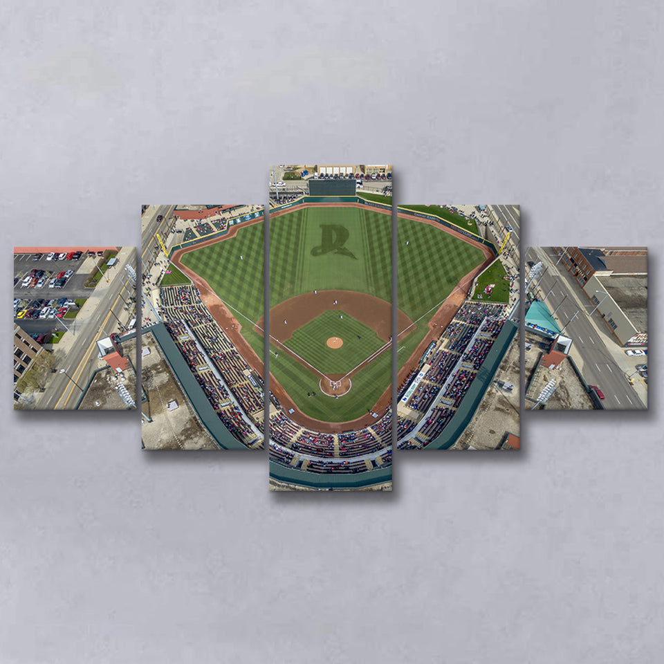 Fifth Third Field in Toledo Ohio, Stadium Canvas, Sport Art, Large Canvas, Multi Panels, Canvas Prints Wall Art Decor