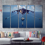 Fighter Pilot Gift Mcdonnell Douglas Av 8B Harrier Ii Airplane 5 Piece B Canvas Prints Wall Art Decor - Painting Canvas, Multi Panels