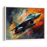 Fighter Jet Wall Art, Aviation Military Painting Art Framed Canvas Prints Wall Art, Floating Frame, Large Canvas Home Decor