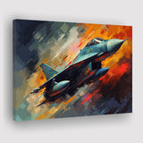 Fighter Jet Wall Art, Aviation Military Painting Art Canvas Prints Wall Art, Home Living Room Decor, Large Canvas