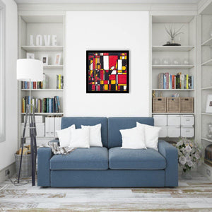 Figuras a Cinco Colores by Joaquin Torres Garcia-Arr Print, Canvas Art, Frame Art, Plexiglass cover