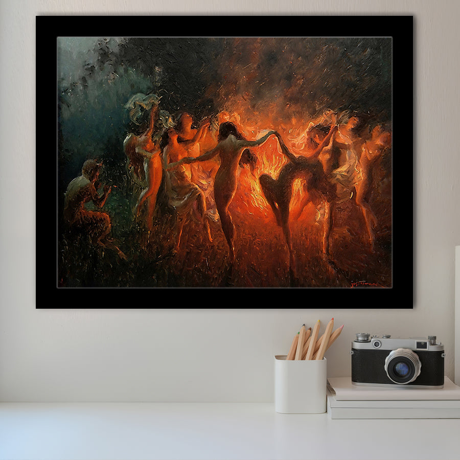 Fire Dance (1889) By Joseph Tomanek, Framed Art Prints Wall Art