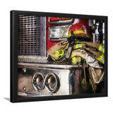 Firefighter Original Fireman Uniform Modern Art for Office Truck Framed Art Prints Wall Decor - Painting Prints, Framed Picture