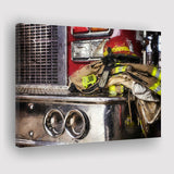 Firefighter Original Fireman Uniform Modern Art Fire Truck Canvas Prints Wall Art Decor - Paiting Canvas, Art Prints, Wall Decor